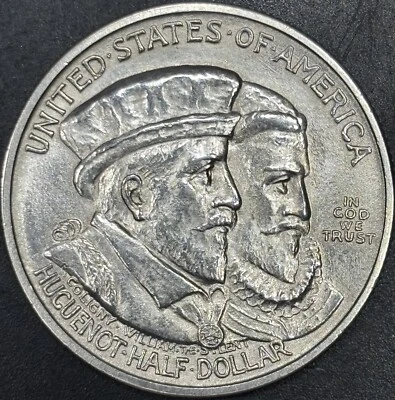 1924 50C Huguenot Commemorative Half Raw - UNC - See Pictures - Image 1 of 3