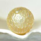 12.80 mm Carved South Sea Pearl Golden Round Maluku Indonesia undrilled 2.46 g