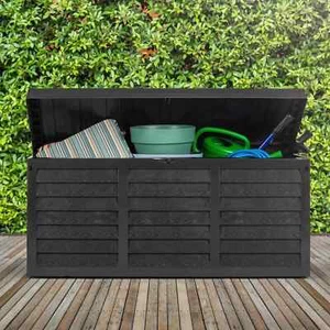 320 Litre Outdoor Storage Box Garden Patio Plastic Chest Lid Container Multibox - Picture 1 of 9