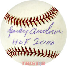 Sparky Anderson Signed Autographed NL Baseball Inscribed HOF 2000 TRISTAR