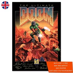 Doom Retro Gaming Poster Print A5 A4 A3 A2 A1 2022 Wall Art Maxi Classic - 1055 - Picture 1 of 2