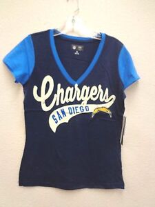 San Diego Chargers Womens G-III 4her Catch V-Neck Tee Shirt 329
