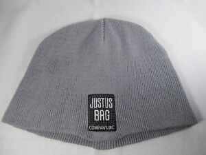 Justus Bag Company Inc Gray One Size Beanie Cap Hat Great Condition
