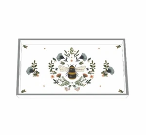 Paperproducts Design Lacquered Wood Vanity Tray, Secret Bee (32077) - Picture 1 of 1