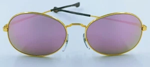 Sonnenbrille Rosa Verspiegelt Vintage-Styl Gold Edition 24ct - Picture 1 of 7