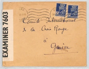 France Cols ALGERIA WW2 Cover Bone Constantine RED CROSS Geneva 1943 YZ56 - Picture 1 of 8