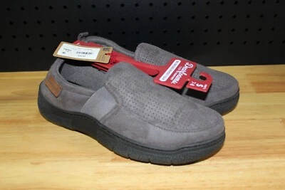 Dearfoams уютный комфорт мужской перфорированный Aline тапочки серый маленький (7/8) новый с Ярлыками - Изображение 1 из 4