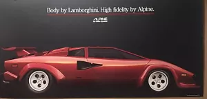 Body By Lamborghini High Fidelity By Alpine Original 1981-Rare Car Poster+1 Free - Picture 1 of 5