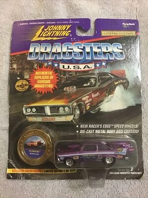 1995 Johnny Lightning Dragsters США РИЧАРД ЭРЛ Кристин '58 Fury фиолетовый 1/64 - Изображение 1 из 4