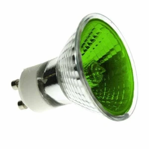 Foco halógeno 240V 50W PAR16 GU10 verde - Imagen 1 de 2