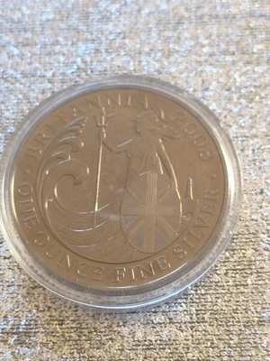 2008 Britannia One Ounce Pure Silver Palladium Coated - Image 1 of 3