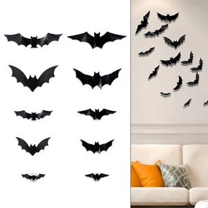 Bedroom Wall Decoration Halloween Bat Decoration Decorative Bat Stickers - Picture 1 of 17
