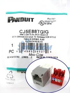 Panduit CJ5E88TGIG Cat5e Mini-Com Jack Gray ~STSI - Picture 1 of 3