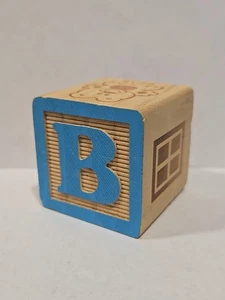 Blocco alfabeto in legno lettera B ricambio artigianato 1,5"  - Foto 1 di 6