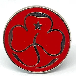 Girl Guides Girlguiding Association Trefoil Red Enamel Metal Lapel Pin Badge - Foto 1 di 3