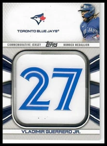 Camiseta 2022 Topps #JNM-VG Vladimir Guerrero Jr Número Medallón Reliquias Azulejos - Imagen 1 de 2