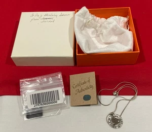 Collana con ciondolo moneta antica argento sterling 925 NUOVA O PAZ PZ ISRAEL con scatola COA - Foto 1 di 23