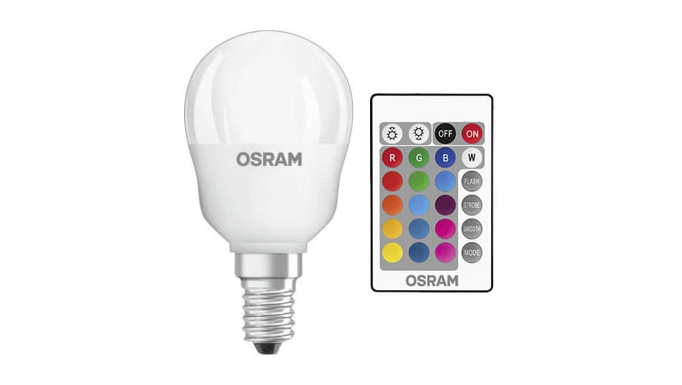 Żarówka LED E14 P45 4.5W = 25W 250lm RGBW 200 OSRAM Star + PILOT - Image 1 of 1
