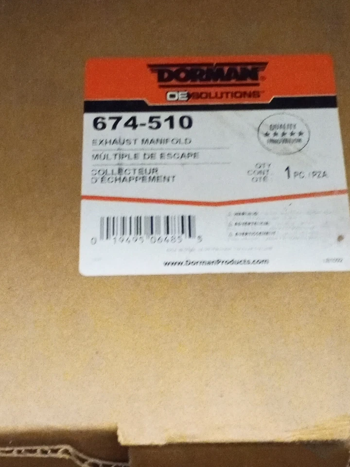 Se adapta a 96-00 Dodge Plymouth Grand Caravan Voyager colector de escape Dorman 674-510 Foto 1 de 1