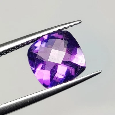 1.79 Ct Natural Purple Amethyst Top Luster Cushion Cut - 8393 - Image 1 of 2