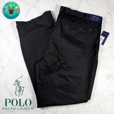 Pantalones de vestir Polo Ralph Lauren para hombre 46Bx34 elásticos calce clásico negros cónicos Foto 1 de 4