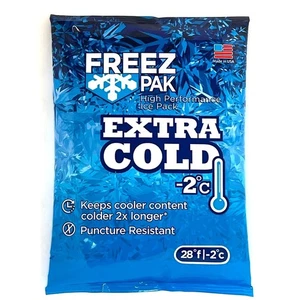 Extra Cold Ice Bag 2 Pack Reusable Puncture Resistant BPA Free Non Toxic Gel New - Picture 1 of 4