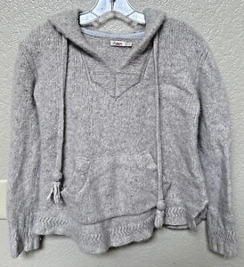 Faherty 100% Cashmere Sweater Women's XS/Small Gray Pullover Hoody Glam Boho - Picture 1 of 5