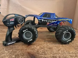TRAXXAS FIRESTONE BIGFOOT 2WD BRUSHED 36884-1 CLEAN WORKS - Picture 1 of 20