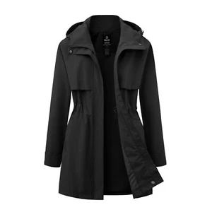 Wantdo Women Lightweight Rain Jackets Waterproof Rain Trench Coats Long Raincoat - Picture 1 of 30
