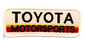 Toyota Motorsports Racing White Car Vintage Style Retro 4in Patch Iron / Sew-On - Picture 1 of 3