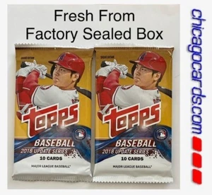 2x 2018 Topps Update 10cd Pack Look4 Ohtani Juan Soto Ronald Acuna Rookie AUTO - Picture 1 of 16