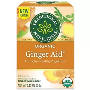 Traditional Medicinals Organic Ginger Aid Digestive Tea, 16 Tea Bags (Pack... - Picture 1 of 7