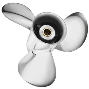 9 1/4 x 11 Stainless Outboard Boat Propeller for Suzuki 8-20 HP 10tooth RH - Picture 1 of 5