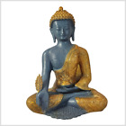 Medizinbuddha - Buddha der Gesundheit Messing graugold 32cm 5,3kg Medizin Buddha