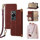Women's Oil Waxed Leather Crossbody Bag Wallet Case For HUAWEI P60/50/Pro/Mate60