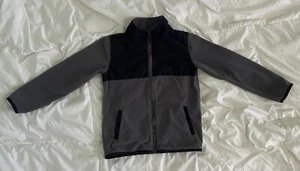 6T Carter's Kids Black and Gray Zip-Up Fleece Jacket - Picture 1 of 4