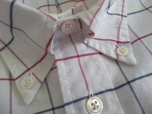 NWOT Brooks Brothers White Red Blue Check Button Down L Regent 16.5-35 MSRP $140 - Picture 1 of 6