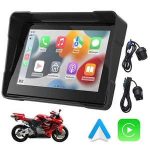 5" Wasserdicht Motorrad navi 1080P DVR carplay Android auto touchscreen GPS IP67 - Bild 1 von 13