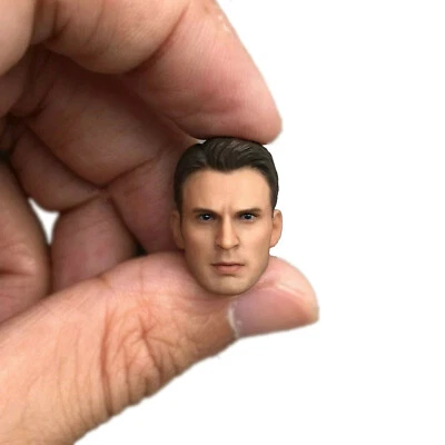1/12 Figure Captain America Steve Rogers Male Head Sculpt Fit 6''BodyDoll - Image 1 of 4