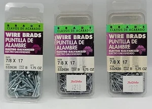 3 piezas- Hillman ALAMBRE BRADS 7/8 × 17 ELECTRO GALVANIZADO 532636 NUEVO - Imagen 1 de 4