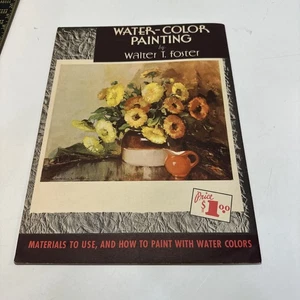Pintura acuarela de Walter T Foster materiales de libro de arte vintage años 50 - Imagen 1 de 5
