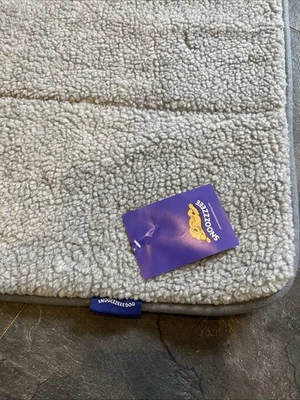 Snoozzzeee Dog Pet Mat 70 x 110cm  (28" x 39") in fleece grey.  - Image 1 of 4