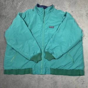 Vintage Lands End Squall Jacket Mens 3XL USA Made Full Zip Fleece Lined 90s - Picture 1 of 13