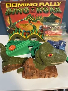 Vtg 2002 Pressman DOMINO RALLY DINO ROAR Dinosaur Electronic Set COMPLETE WORKS - Picture 1 of 23