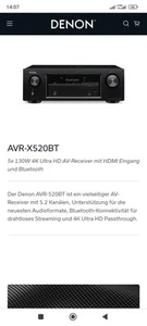 Denon AVR-X250BT Dolby Surround 5.1 System TEUFEL - Bild 1 von 9