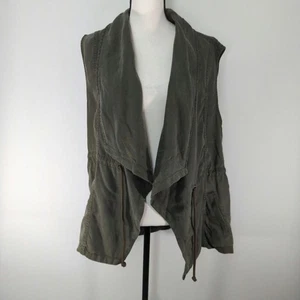 Max Jeans Army Green Draped Loden Military Vest XL NWT - Picture 1 of 9