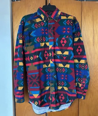 Camisa Abotonada Manga Larga Mediana 100% Algodón Rara Woolrich Hecha en EE. UU. Foto 1 de 4