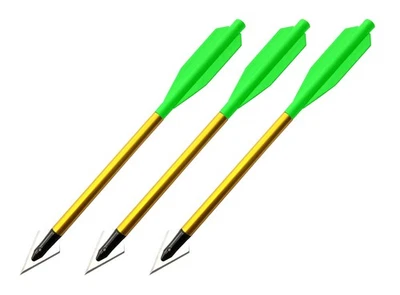 Bolt Crossbows Broadhead Hunting Bolts 3 Pack, 6.5, Gold - Image 1 of 2