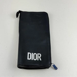 Dior Beauty CD Black Cosmetic Makeup Brush Travel Bag Sleek Minimalist Design - Picture 1 of 4