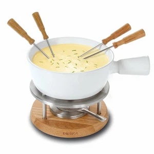 Juego de fondue Boska Life blanco, fondue de queso, roble blanco europeo, acero inoxidable - Imagen 1 de 1
